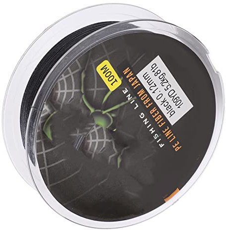 SUNGOOYUE Filo da Pesca Intrecciato Multicolore, Filo da Pesca con Resistenza all'Usura di 100 M Accessorio per la Pesca con Filo di Nylon(Nero 0.6)