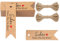 G2PLUS SCHÖN DASS DU DA BIST Geschenkanhänger, Klein Hochzeit Anhänger für Gastgeschenke, Braun und Schwarz Kraftpapier Etiketten Anhänger mit Jute-Schnur für Kleine Gastgeschenke zur Hochzeit