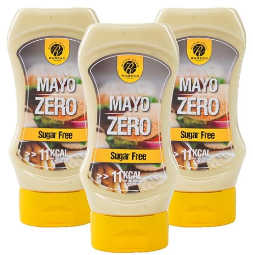 Rabeko Zero Sauce - Mayo, 1 x 350ml senza zucchero e a basso contenuto di grassi - prodotti sani a basso contenuto di carboidrati con meno calorie e grassi per insalate, patatine fritte