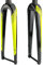 Fibra Di Carbonio Forcella Rigida 1-1/2'' Conica Freno A Disco Forcella Anteriore 12x100mm Asse Passante Forcella Per Bicicletta Per 700c Bicicletta Da Strada 26'' 27.5'' 29'' MTB ( Color : Yellow )