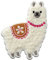 Mono Quick Alpaka Chenille flauschig Tier - Aufnäher, Bügelbild, Aufbügler, Applikationen, Patches, Flicken, zum aufbügeln, Größe: 7 x 5,7 cm