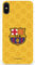 Coque pour iPhone X - XS du FC Barcelone avec blason Mois d'un Club Fond jaune pour protéger votre téléphone. Coque en silicone souple pour Realme sous licence officielle FC Barcelone