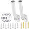 Burbifro Universal-Antennenmast für TV-, Satelliten-, Radio- und WLAN-Antennen, 40 kg Tragfähigkeit, J-Pole- und Wandhalterung, 30 cm (2er-Pack)