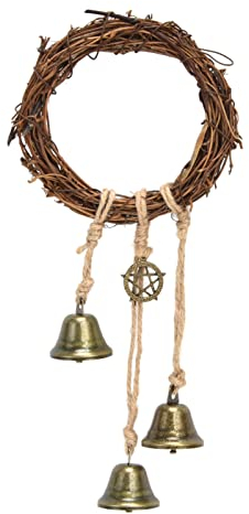 HERCHR Glocke Windspiele Hexe Vintage Metallglocken zum Aufhängen Windspiele Windspiele Türhänger Rebe Seil Ring Glocke für Hochzeit zu Hause(EIN)