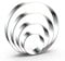 QAAQS Circle Round Biscuit Cookie Cutter Set - 5 Inch, 4 Inch, 3 Inch, 2 Inch - Geometric Frame Plaque Cookie Cutters Shapes Molds - Stainless Steel