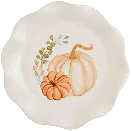 Mud Pie Thanksgiving Salatteller, doppelter Kürbis, 20,3 cm Durchmesser, nur 1 Stück