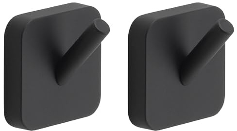 Gedy Tonga Kleiderbügel-Set, Schwarz, matt, 2 Stück