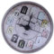 Mini reloj de pared con ventosa resistente al agua para baño cocina gris 75 x 35 mm