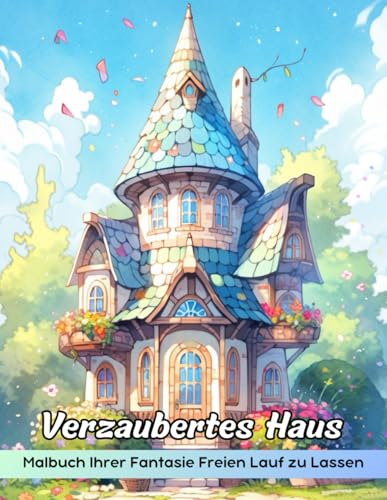 Verzaubertes Haus Malbuch: Malvorlage „Verzaubertes Haus“, Eine Magische Reise Durch Skurrile Behausungen