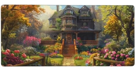 Snowman Mouse Mat XXL 800 x 300 x 3mm Large Gaming Mouse Pad Christmas Tree Desk Mat Stitched Edges, Mousepad Non Slip Rubber Base, Waterproof Soft Cloth, Computer Accessories for Home Office Decor