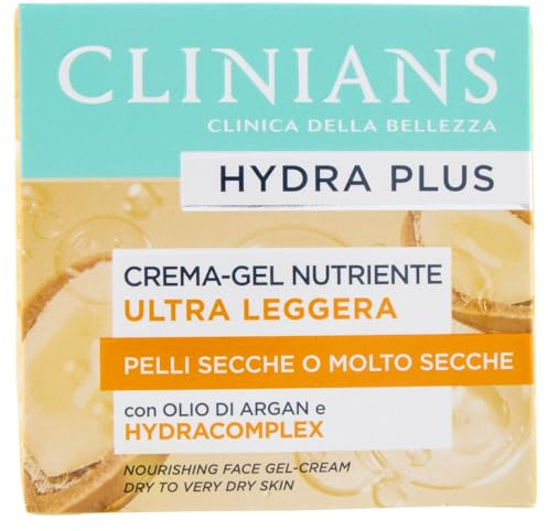 CLINIANS | Hydra Plus Ultra Light Nourishing Cream-Gel, Dermatologisch Getestet, Made in Italy, 50 ml