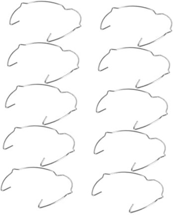 Generisch 10st Lampenringschnalle Panel-lampe Federclip Flux Gear Hood Beam Lichtleiste Lampenhaltefederclipring Lampenhaltefeder-clips-ringe Einbauleuchten-clips Zum Nachrüsten Silver Eisen