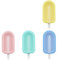 Molde Helado Silicona, Moldes Mini Apilable, 4 Piezas Moldes Apilables Multicolor, Recipientes para Congelar Polos Con Asas y Tapa para Paletas, Niños y Adultos, Perfecto para Postres y Chocolate
