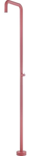 Mice - Columna de Ducha Exterior para Jardín y Piscina, Monofluido, Agua Fría, Control con Giro 90° - Griferia para Exterior de Acero INOX. S316 / Rosa Coral