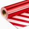 Wikadlik Rotes Geschenkpapier – Metallic-Rot, einfarbig und Streifen, wendbares Geschenkpapier für Geburtstag, Valentinstag, Weihnachten, Neujahrsfeier, 43 cm x 10 m, Mini-Rolle
