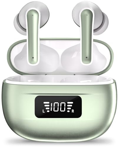 JBES Kopfhörer Kabellos Bluetooth 5.4, In Ear mit 6 ENC Mikrofon Bluetooth Kopfhörer, 60 Std Stereo Kabellose Kopfhörer Noise Cancelling Earbuds, USB-C, IP5 Wasserdicht Ohrhörer für Arbeit Sport