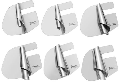 HOMSFOU 6 Pièces Lot Presseurs Ourlet Roulé Acier Inoxydable Pour Machine à Coudre Installation Facile Et Variés Pour Différents Types De Tissus
