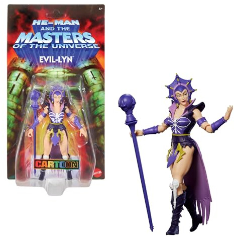 Masters of the Universe Origins 200X Evil-Lyn Action Figure | 5.5-Inch Scale, 1980s MOTU TV Villainess, Detailed Design & Wand Accessory, JHJ95