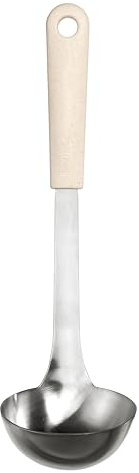 GastroMax Ladle BIO | Linen | Food Cooking Kitchen Utensil | Dishwasher Safe | Food Approved and BPA Free | L31 x W9 x H10 cm