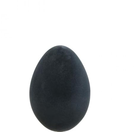 Viana Osterei Deko Schwarz Kunststoff Beflockt 20cm Edle Osterdeko