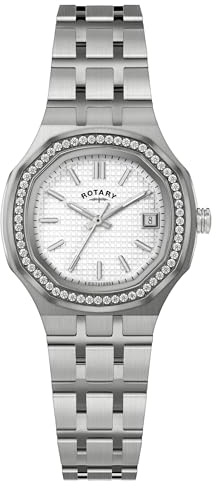 Rotary Ladies Brilliance White Dial Stainless Steel Bracelet Watch