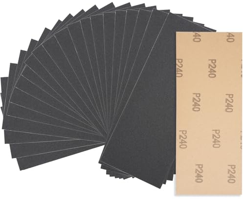 Schleifpapier 240 Körnung 30 Stück Trocken nassschleifpapier,sandpapier für holz/glas/auto/metall/Holzmöbel/lack Schmirgelpapier