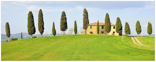 Wallario Küchenrückwand selbstklebend 115 x 50 cm, Motiv: Villa auf einem Hügel in der Toskana | Spritzschutz abwischbar & pflegeleicht