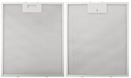 Paquete de 2 filtros de grasa de aluminio para campana extractora de 350 x 285 x 9 mm, malla metálica, filtros de ventilación de repuesto para ventilación de campana extractora de cocina