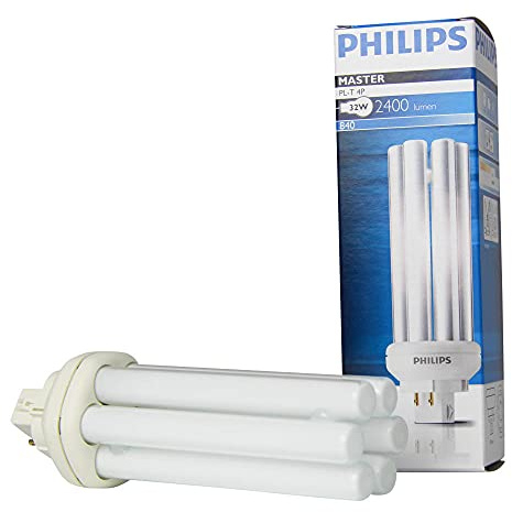 Philips MASTER PL-T 4P, 32 Watt - 32W / GX24q-3/840 Cool White (4000k) Compact Fluorescent Lamp