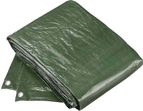 Meister Schutzplane 3 x 4 m - 100 g/m² - Beidseitig beschichtet - Wasserabweisend & UV-stabilisiert - Schimmelresistent - Aus Polyethylen / Gewebeplane / Abdeckplane / Gartenplane / FLOR80405