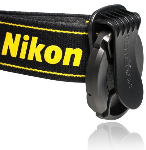CamDesign Universal Lens Cap Anti-losing Holder Clip Buckle (Black) + CamDesign Wristband Lens Focus Ring (Aqua)