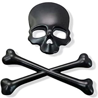 TINYPONY® 3D-Aufkleber für Motorrad, Totenkopf-Knochen, Metall, für Suzuki, Kawasaki, Harley, Yamaha, Honda