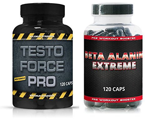 Reines Beta Alanin Extreme, Testo Force Pro 240 Kapseln Original Pre Workout Booster Preworkout Hochdosiert Für Bodybuilder Männer Hohe Reinheit Qualität Marken Nahrungsergänzungsmittel Pulver