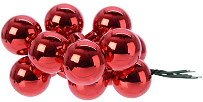 Kugeln Weihnachtskugeln (1xBund mit 9Kugeln ca.D2cm) Weihnachten (GOLD)