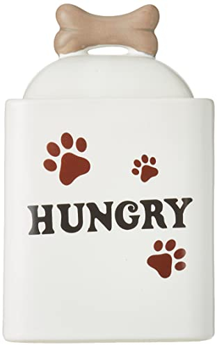 Nobby Keramik Snackdose HUNGRY creme 10,5 x 10,5 x 18 cm