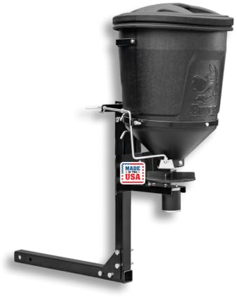 Buyers Products UTVS16 UTV Broadcast-Streuer für Salz, Grassamen, Dünger, Hirsch-Futtersaat und mehr, 68 kg Kapazität mit Deckel, UTV-Ganzjahresstreuer