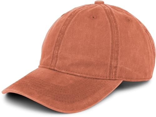 styleBREAKER Unisex Baseball Cap Vintage Look verstellbar 6-Panel Cappy in Washed Optik mit gebogenem Schirm Baumwolle Retro Cap Damen und Herren, Farbe:Rost