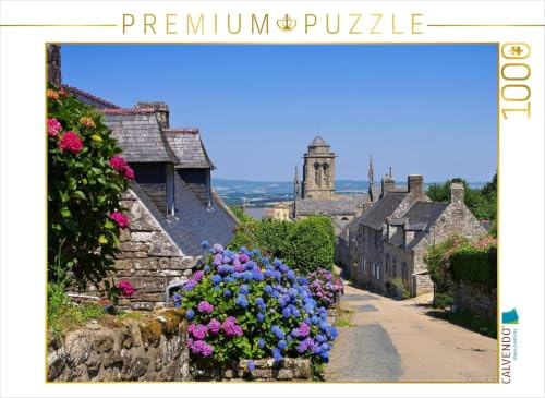 CALVENDO Puzzle Rue Saint-Maurice in Locronan 1000 Teile Puzzle quer | 1000 Teile Lege-Größe 64 x 48 cm Foto-Puzzle für glückliche Stunden