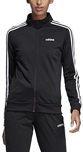 adidas Essentials Veste de survêtement 3 Bandes, Noir/Blanc, S-M Femme