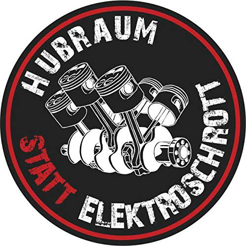 Hubraum statt elektroschrott Gretl Greta druck plakette Fun Sticker Aufkleber Fridays for future klima