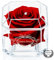 A 100% Real Rose That Lasts Years - Eternal Petals, Handmade in London - White Gold Solo with A Multicolor Crystal (Deep Red)