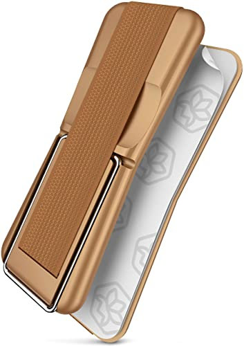 ONEFLOW® ClipGrip - Handy Fingerhalterung mit Ständer für alle CAT Handys | Handyständer Ring Finger Halter Handyring Selbstklebend, Gold