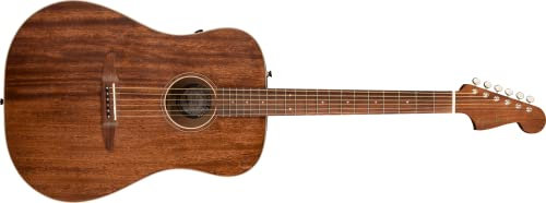 Fender All-Mahagoni Redondo Spezial Akustikgitarre Natur Pau Ferro Griffbrett mit Gigbag