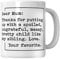 Whizguide Mum's Love Ceramic Coffee Mug, 11 oz, White, Letter Print, Matte, Scratch Resistant, Birthday & Mother's Day Gift