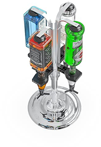 Barbarian - 4/6 bouteilles optiques rotatives pour bar à la maison - Support pour bouteille d'alcool, de vin, distributeur de boissons à l'envers