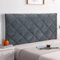 SetSailW Kopfteilbezug 140/160/180/200 Bett Kopfteil Protector Bezug Bettkopfteil Hussen Staubdicht, Einfarbig Massivholzbett Kopfstütze Bedside Decoration Verdicken Kopfenden Rückenkissen,Grey-200cm