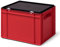 1a-TopStore Stabile Profi Aufbewahrungsbox Stapelbox Eurobox Stapelkiste mit Deckel, Kunststoffkiste lieferbar in 5 Farben und 21 Größen für Industrie, Gewerbe, Haushalt (rot, 40x30x28 cm)
