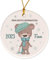 Feenstaub Weihnachtsschmuck Erstes Weihnachten Baby, personalisierbarer Christbaumschmuck Keramik-Anhänger, Geschenk Weihnachten Baumschmuck mit Namen, besonderer Weihnachtsbaumschmuck