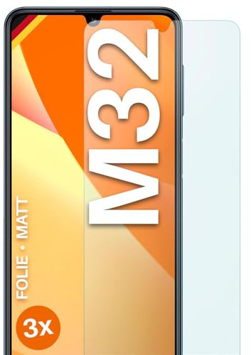 moex FlexProtect matte Schutzfolie für Samsung Galaxy M32 Displayschutz Folie matt gegen Reflexionen, Anti Reflex Handyfolie mit Sonnenschutz, Kompatibel mit jeder Handyhülle, 3 Stück