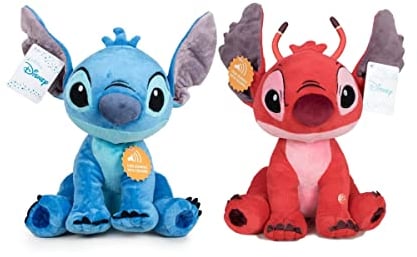 Play by Play Plush Soft zur Auswahl Stitch Plüschtier XXL 70 cm ,Angel Plüschtier 70cm (Leroy + Stitch 2er Set 20cm)